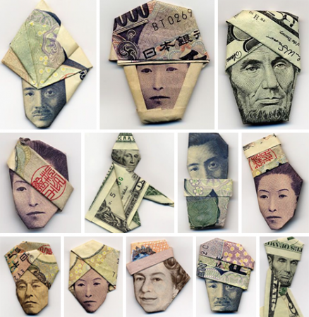 Оригами из денег или Moneygami