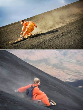 Volcano boarding - новый экстрим